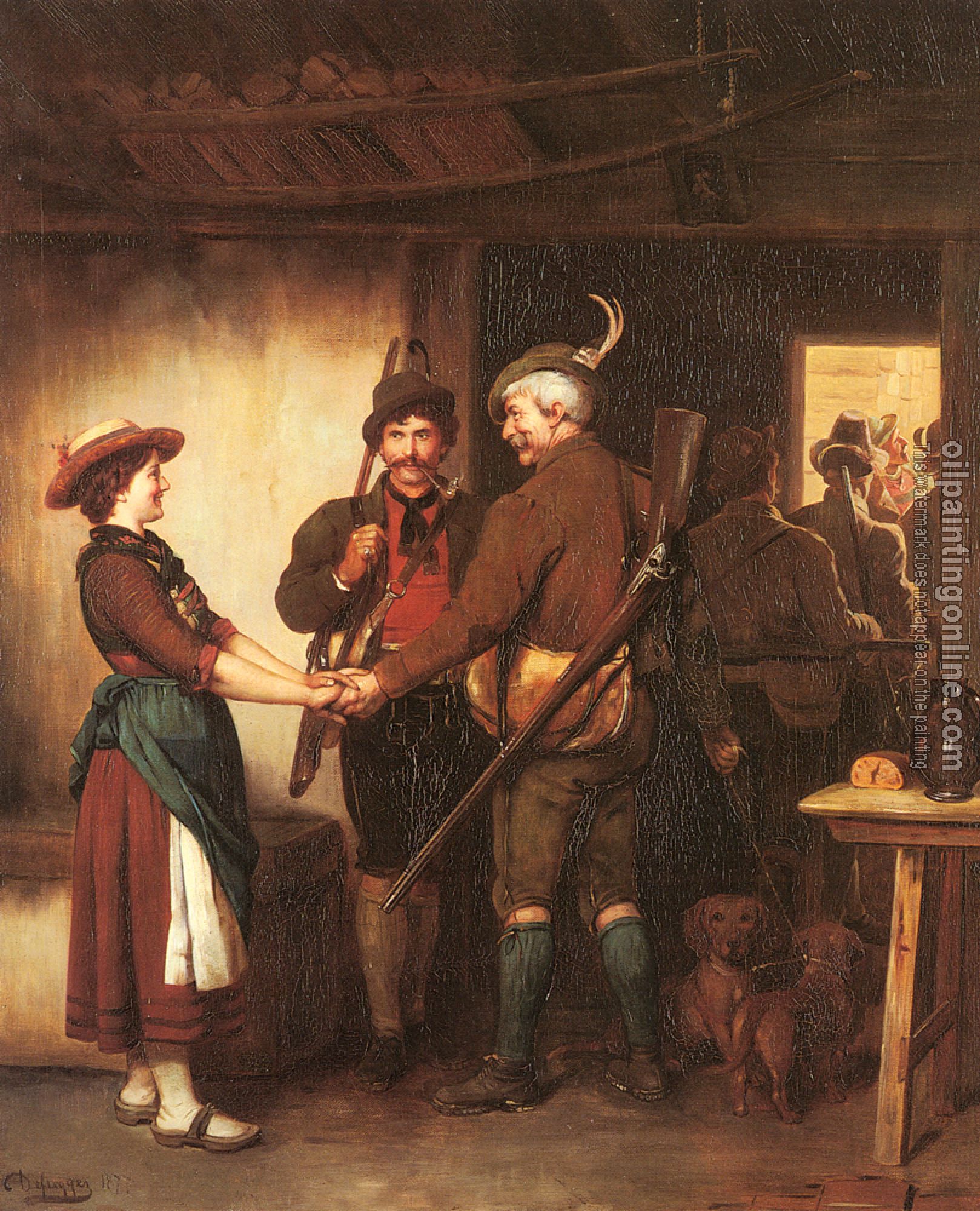 Franz Von Defregger - Abschied Der Jager